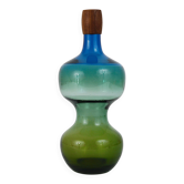 Coloured Tropico carafe in glass by Göran Wärff for Pukeberg, Sweden, 1960.
