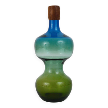 Carafe colorée Tropico en verre par Göran Wärff pour Pukeberg, Suède, 1960