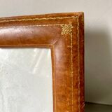 Cuir ancien avec dorure dimensions du cadre 31 cm x 25 cm
