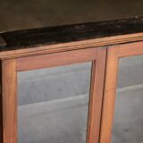 Beautiful late 19th century wall bookcase with double doors