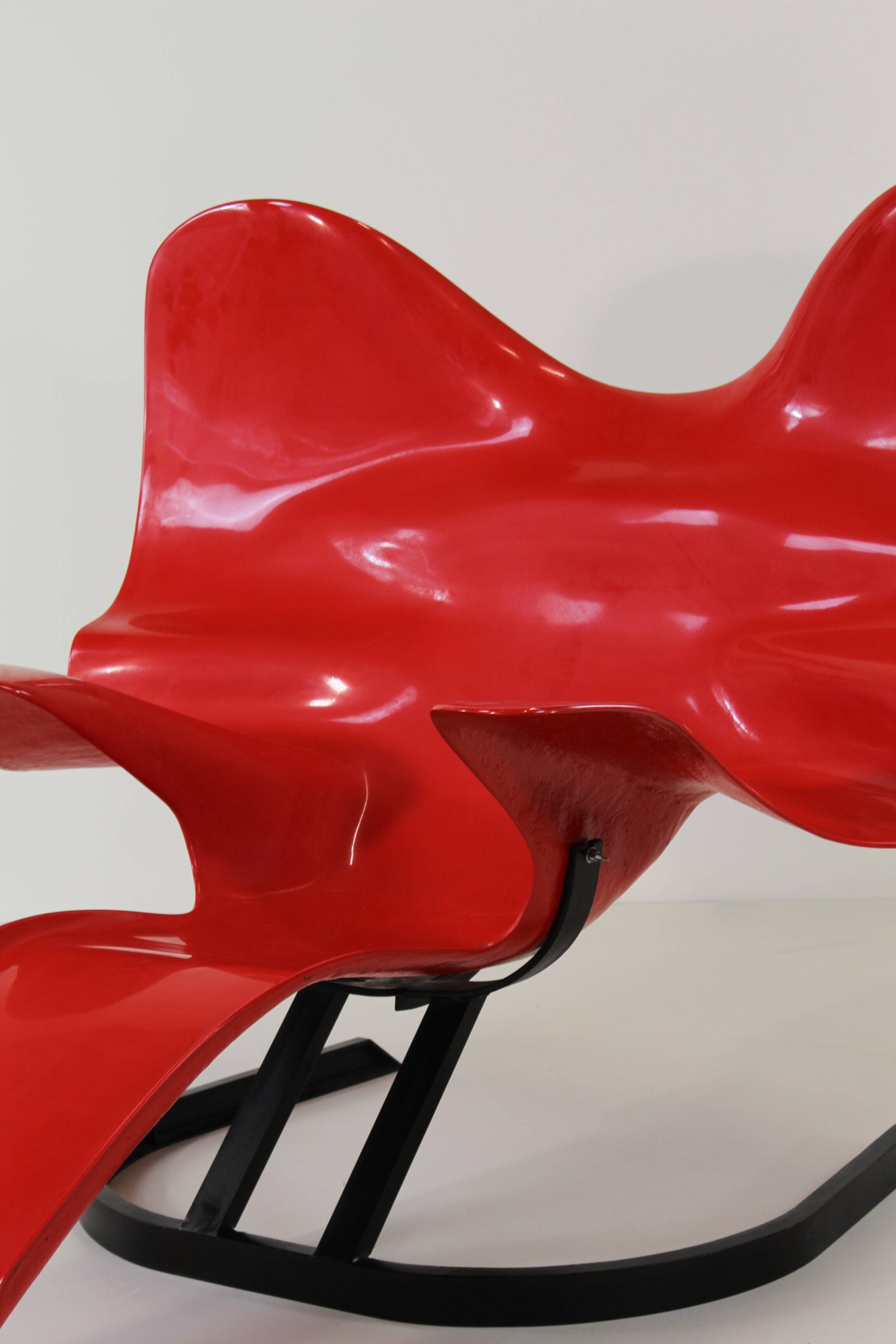 Chaise Longue "Elephant" by Bernard Rancillac – Limited Edition 07/100 – Red