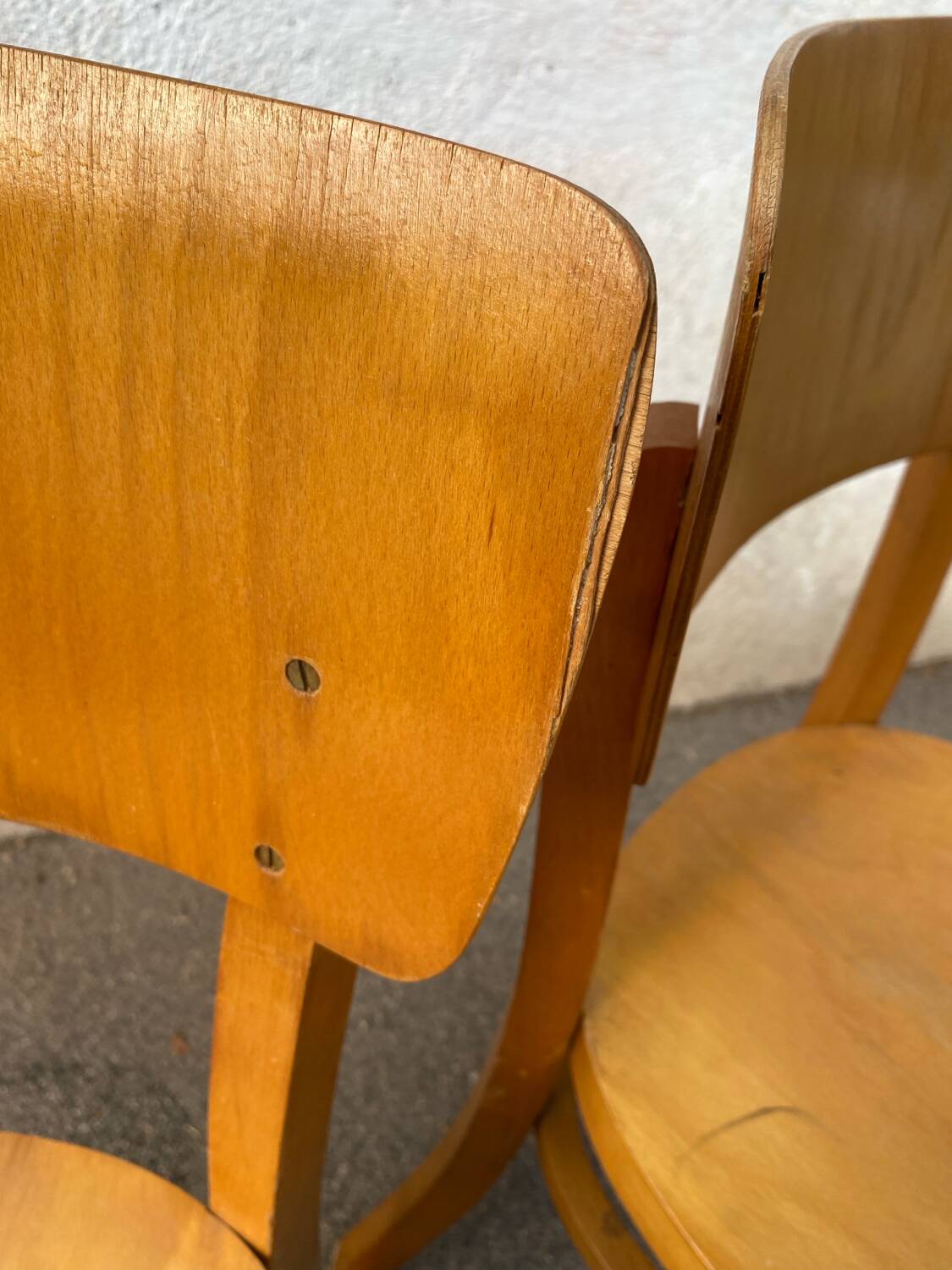 Duo of Thonet bistro chairs