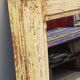 Miroir Blanc Casse Bois Vieux Teck Patine