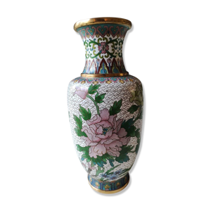 Vase Chinois balustre en émaux