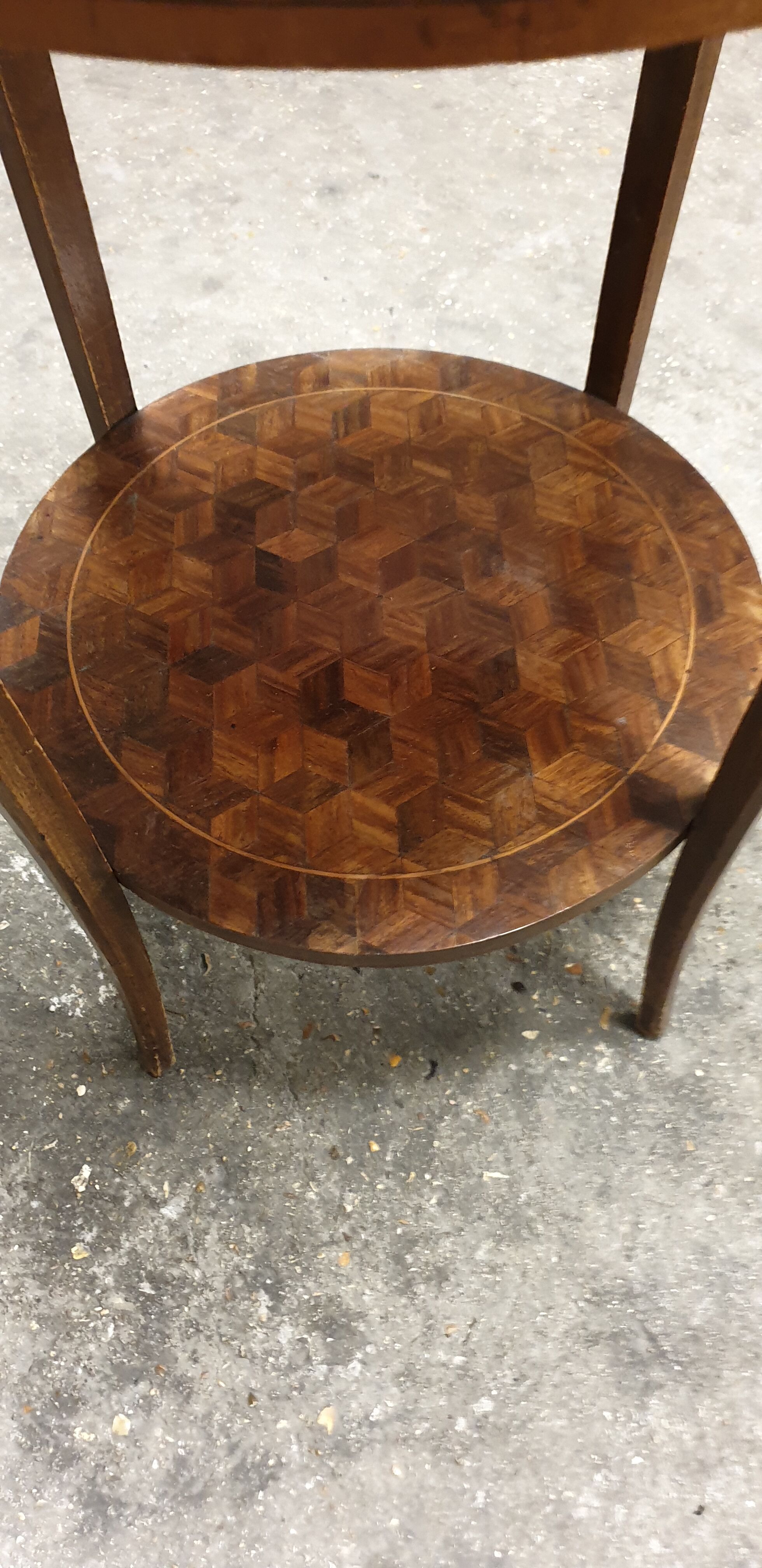 Side table louis xv in marquetry