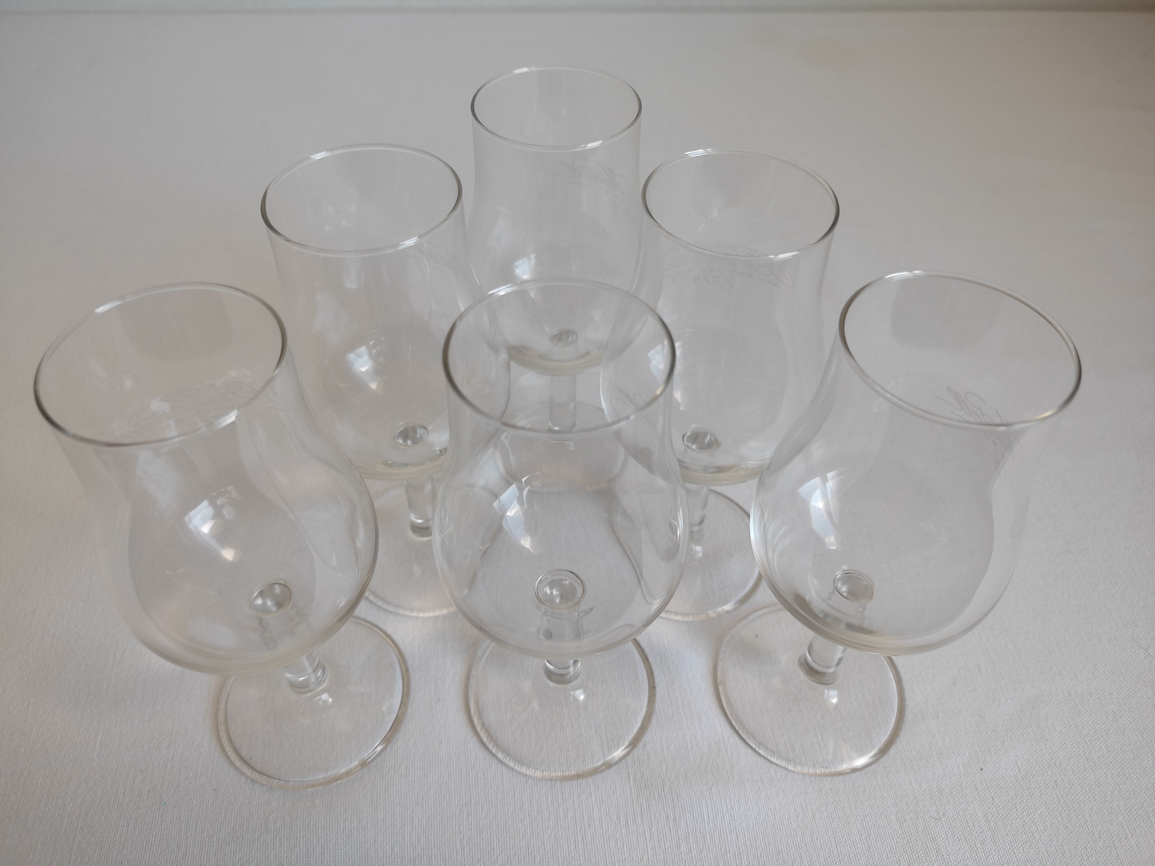 Martel silkscreened Cognac glasses