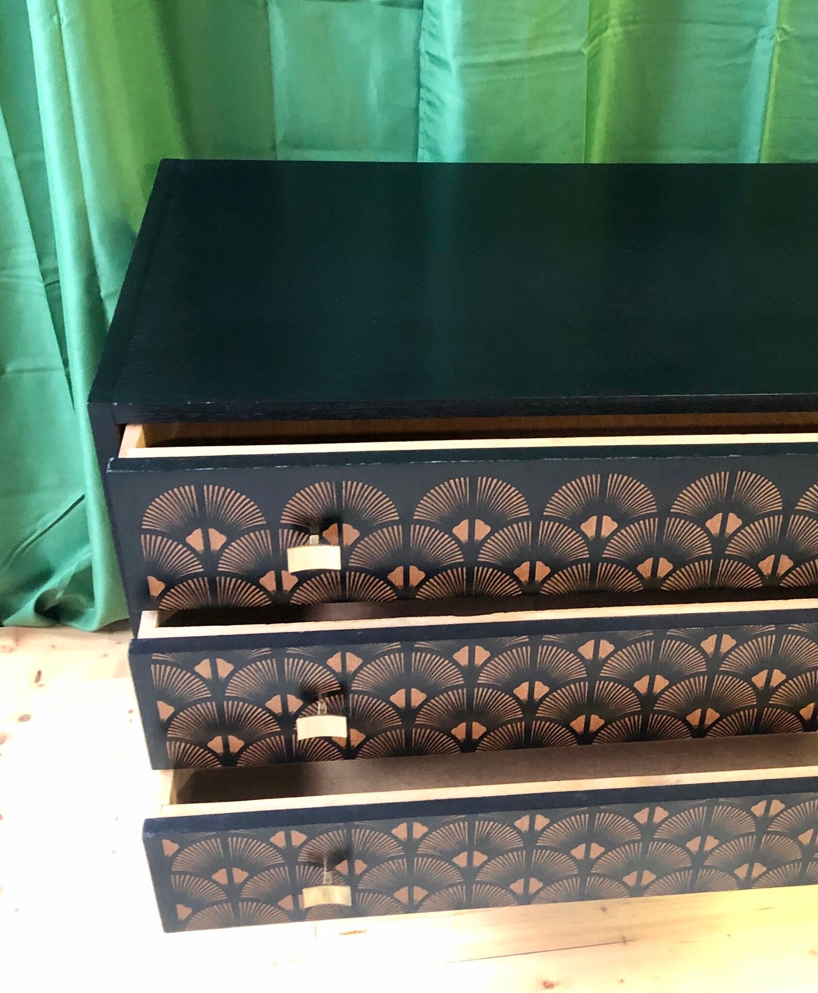 Commode vintage Seigaiha