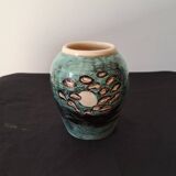 Vase vert bleuté