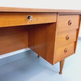 Vintage Scandinavian style executive desk in teak from the 60s