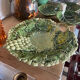 SILEA ceramic fruit bowl with grape and vine pattern