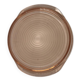 Pink glass platter