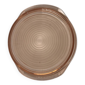 Plateau en verre rose