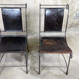 4 fauteuils en fer forgé