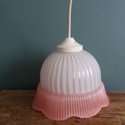 Suspension lampe abat-jour en verre