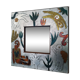 Curious riveted metal mirror 40x40cm