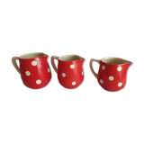 Set of 3 pitchers earthenware