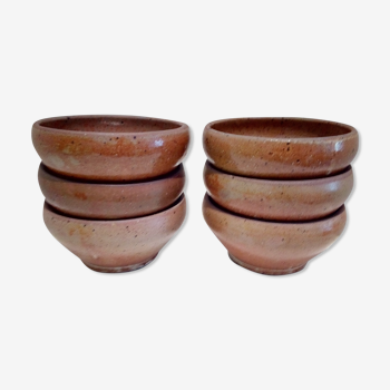 Set of 6 sandstone bowls