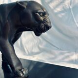 Magnificent sculpture of Tiger Marchant by Irénée Rochard (signed on the terrace)
