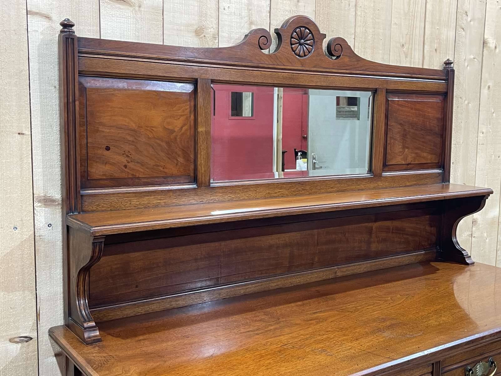English art nouveau buffet in mahogany early twentieth century