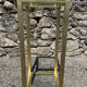 Vintage 1980s square gold metal end table/shelving by pierre vandel, 2 pieces