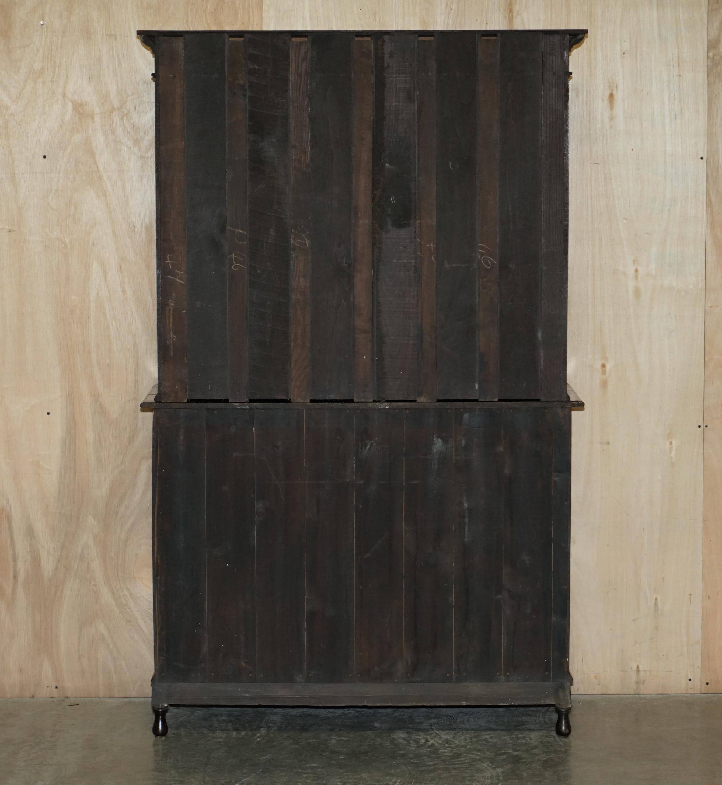 Jacobean Revival library in carved oak