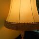 Alabaster lamp and gilt bronze, silk Lampshade