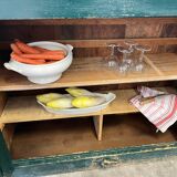 Ancien buffet parisien bois patiné / meuble de métier arct