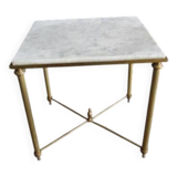 Hollywood Regency Side Table, Marble Top
