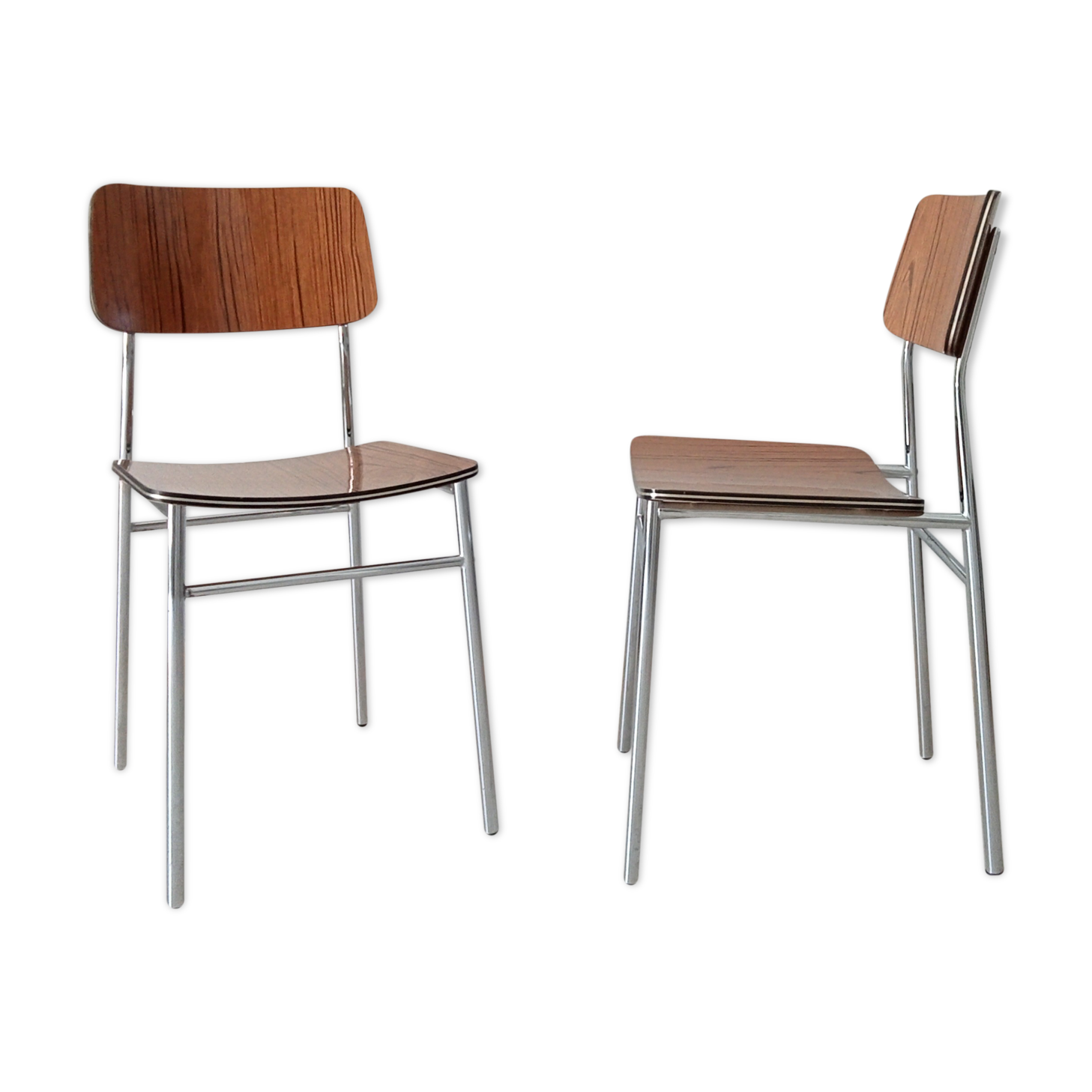 Pair of chairs in formica 60s