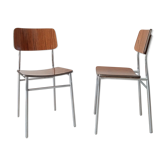 Paire de chaises en formica années 60