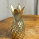 Pineapple vase in solid brass