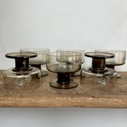 6 coupes pieds fumés « Mobil »