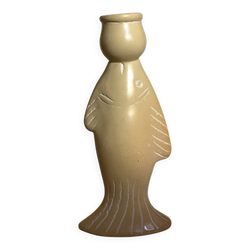 Soapstone fish candle holder