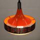 Vintage Chrome & Orange Pendant Lamp - 1970s Massive Belgium Lighting