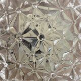 Vintage square molded glass ceiling light