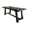 Table brutaliste noire vintage en orme