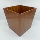 Trash basket with vintage veneered wooden papers ideal Scandinavian decoration