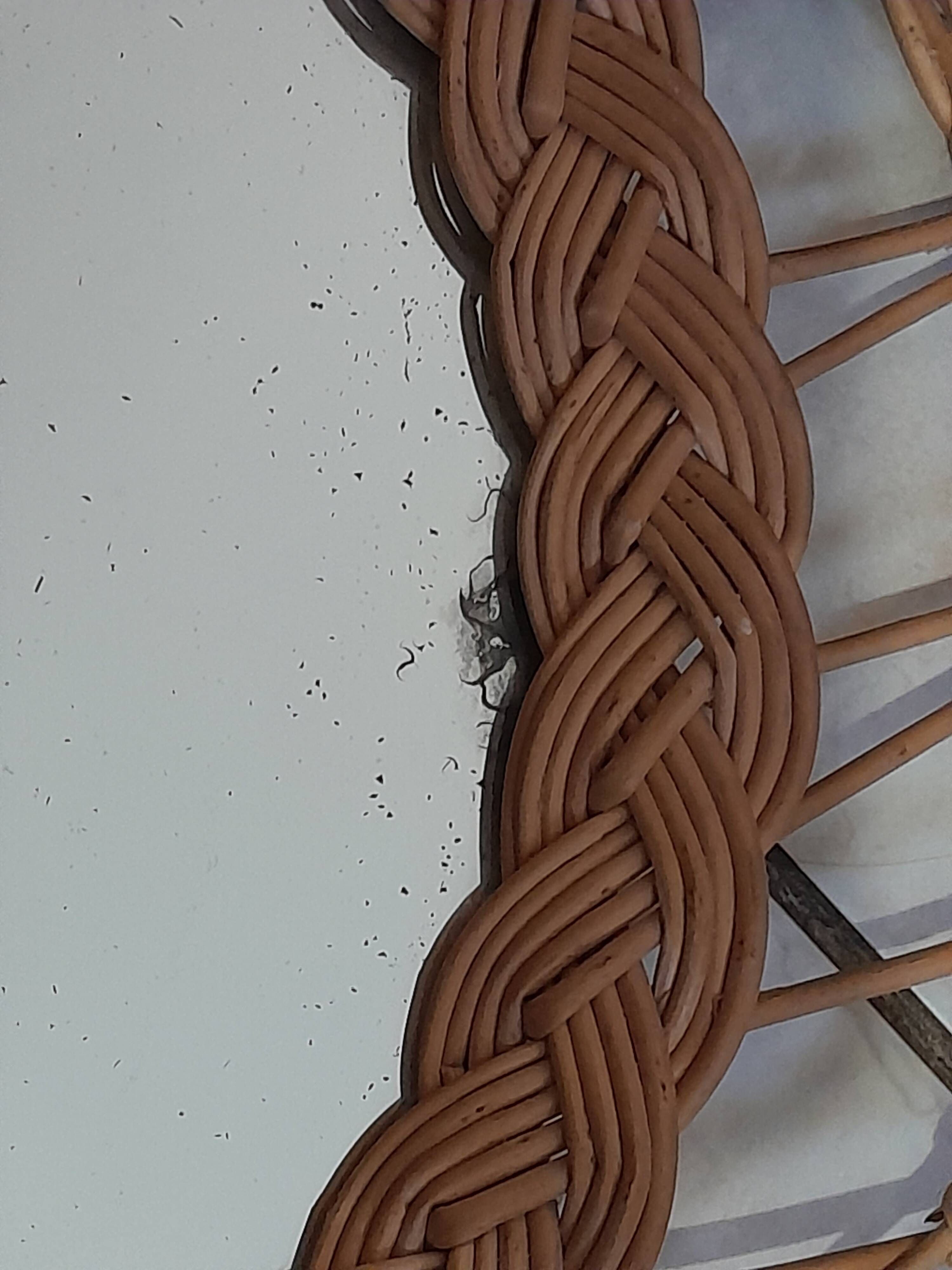 Coat rack dressing room vintage rattan year 50