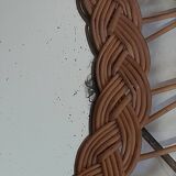 Coat rack dressing room vintage rattan year 50