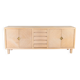Rattan and brass sideboard