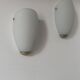 Pair of vintage wall lights, opaline glass and brass, Sweden 1970s