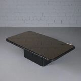 Coffee table (DS 3011) with mirror glass & leather from De Sede