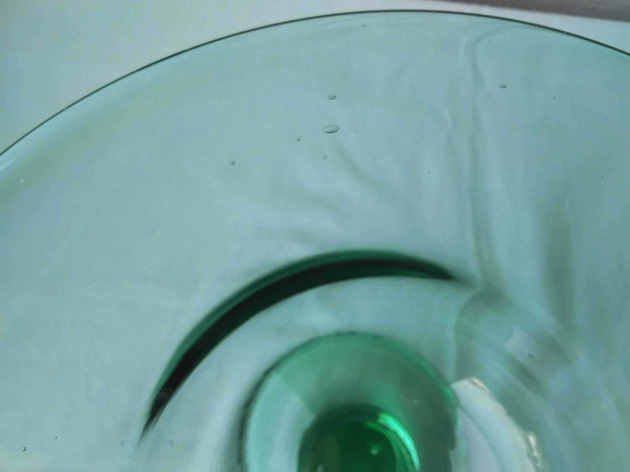 Glass coupe on a stand