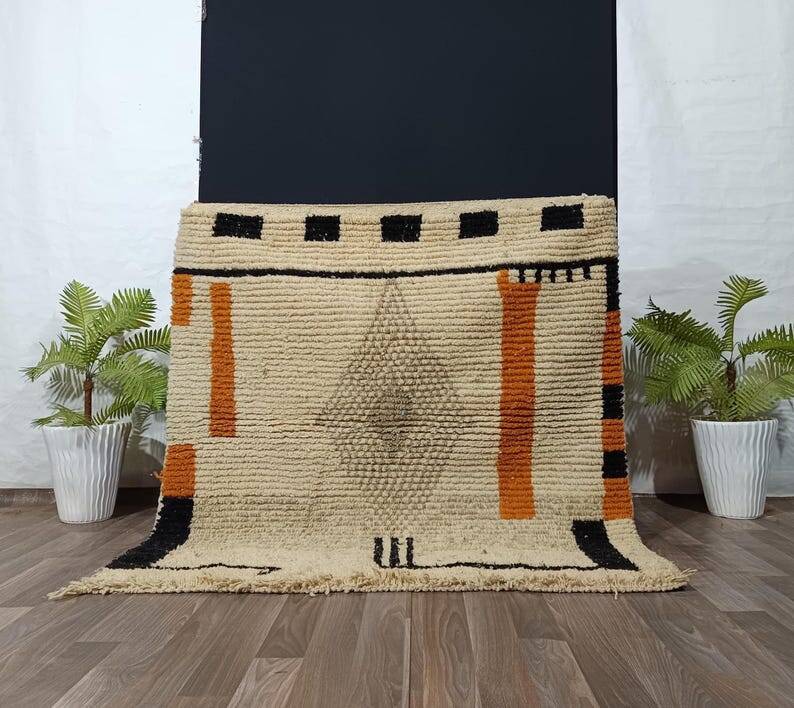 Beni Orain rug, handmade Moroccan rug, 150/250cm