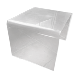 Smoked plexiglass sofa end from the 70s