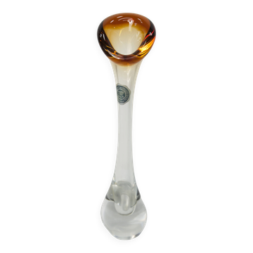 Vase cristallerie de Vallerysthal Moselle fait main 1960 34cm
