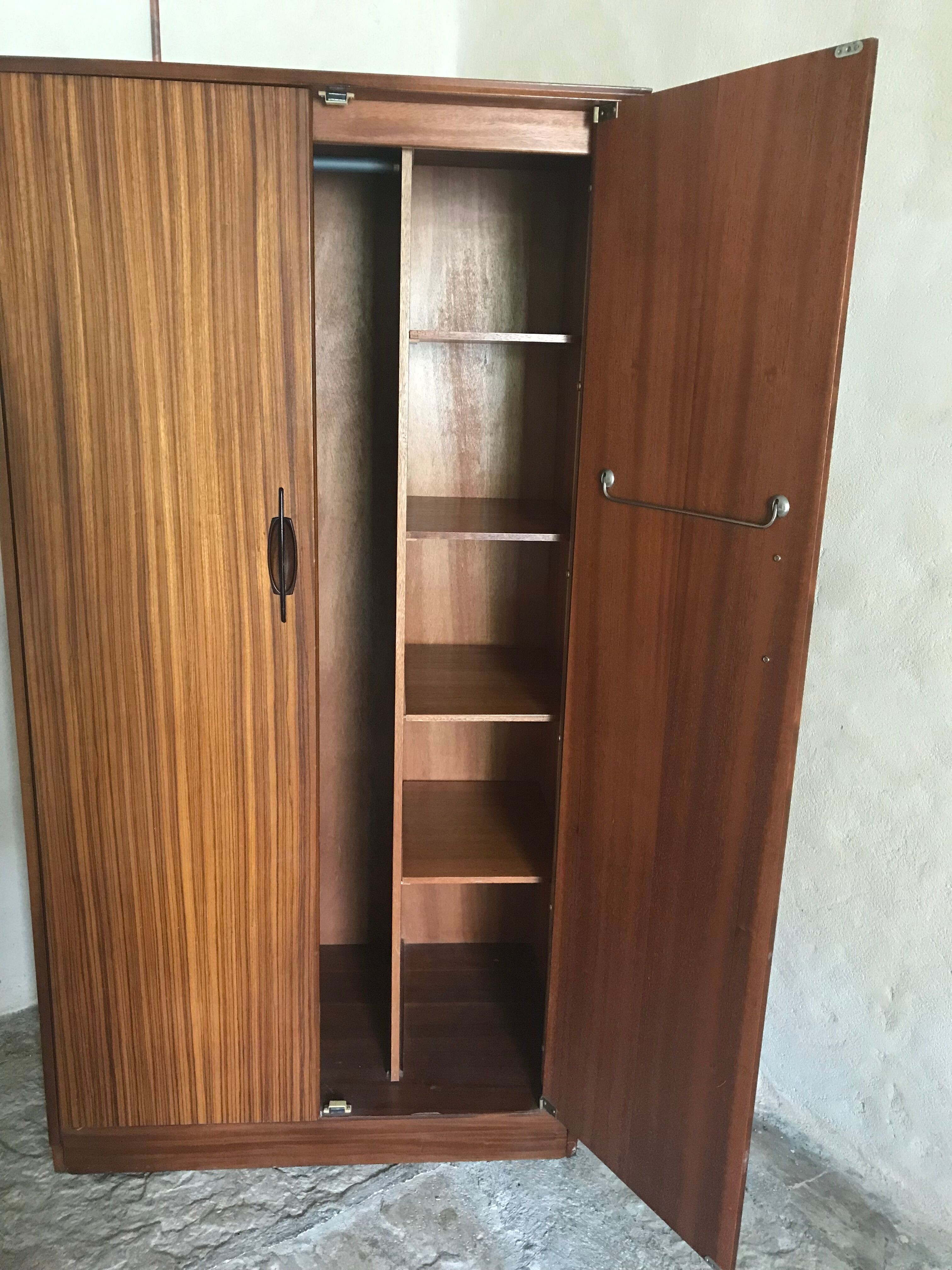 Scandinavian wardrobe vintage teak 1960-70's