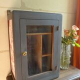 Black pharmacy cabinet