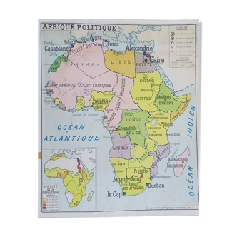 Affiche scolaire carte rossignol montmorillon centre ouest de l'afrique n°21-22