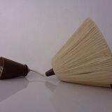 Teak and sisal ceiling lamp from Temde, 1960s